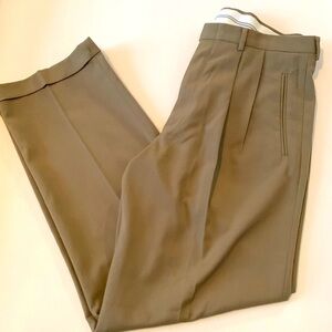 Claiborne Beige Khaki Men’s Dress Pants Cuffed Leg Size 36-32